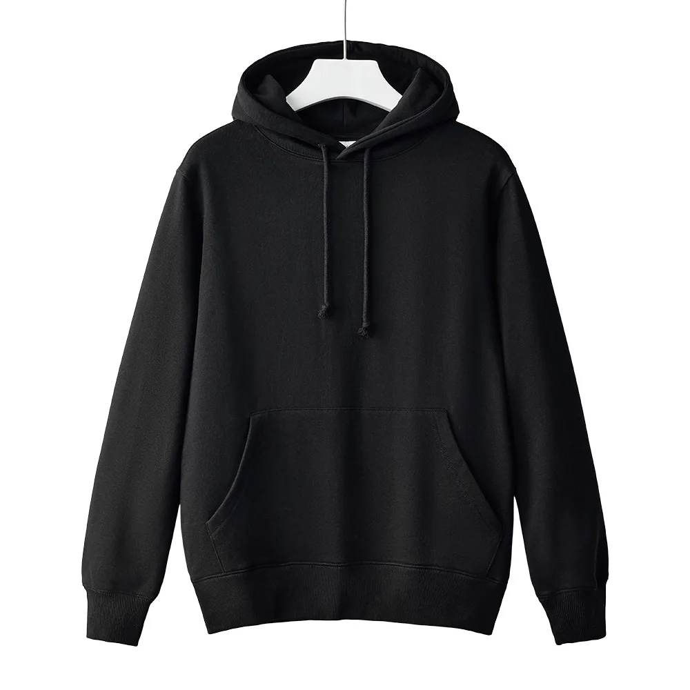 Men’s Heavyweight Sweater High Quality Combed Cotton Fleece Fashion Trendy Blank Hoodie Private Tag