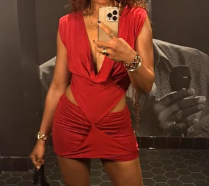 Viviblook Y25DS557 Women Summer Clothes New Solid Color Sexy Deep V-Neck Hollow Out Pleated Sleeveless Mini Dress