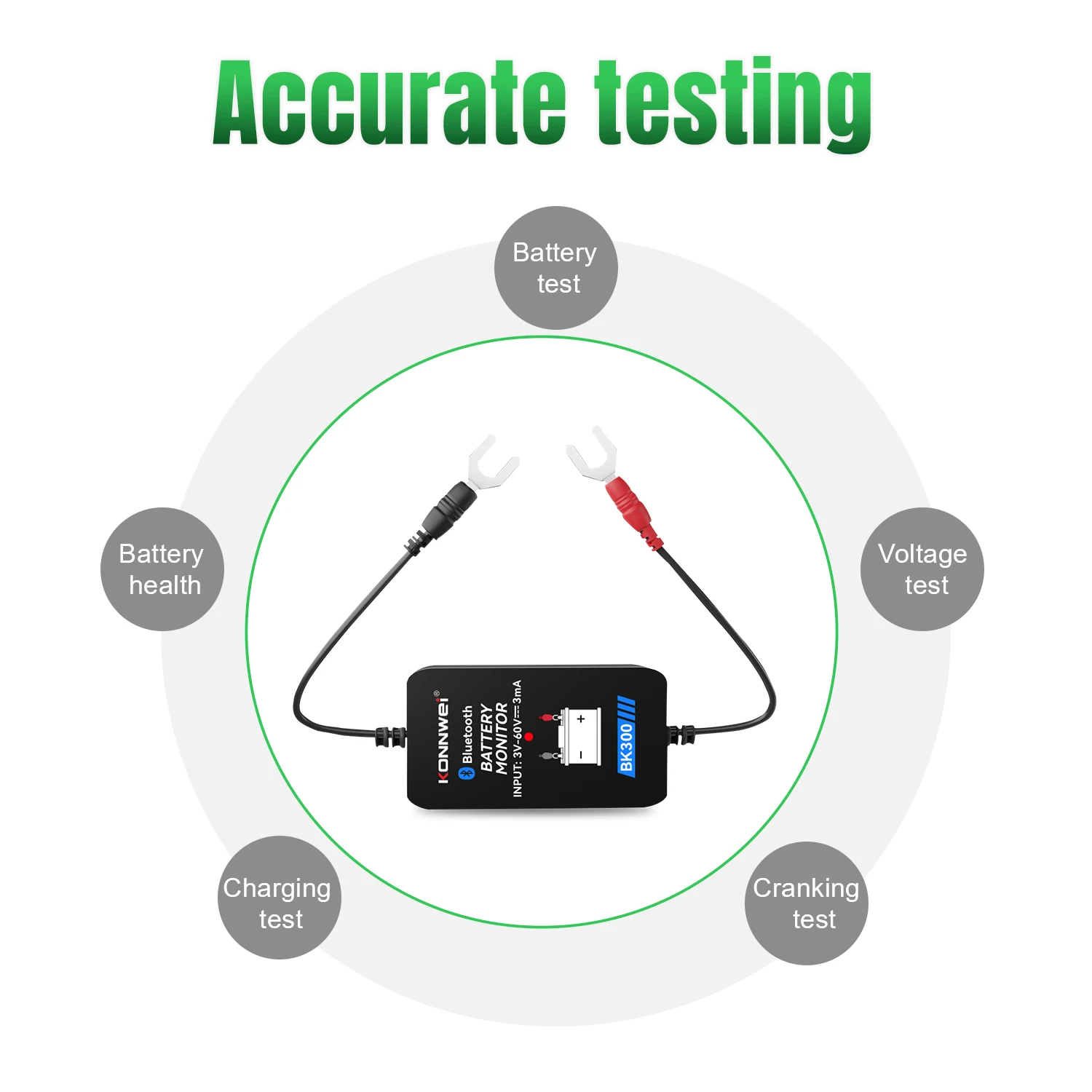 Automotive 12V/24V Battery Tester, 30-1700 CCA Car Battery