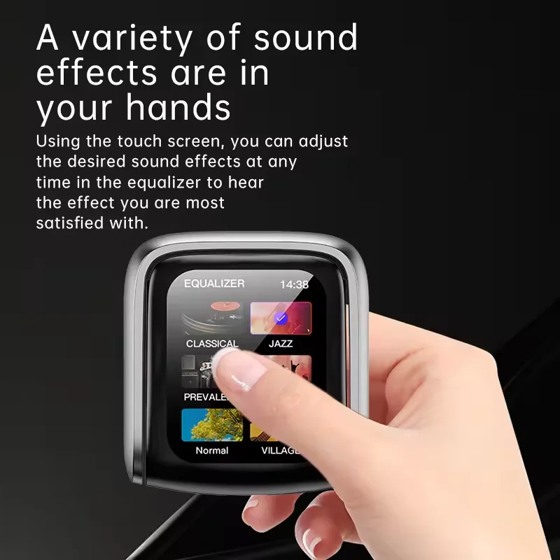 T71 Big LCD Touch Screen TWS ENC 2024 Earphone BT Call Headphone Noise Cancelling True Wireless Earbuds with Touch Screen