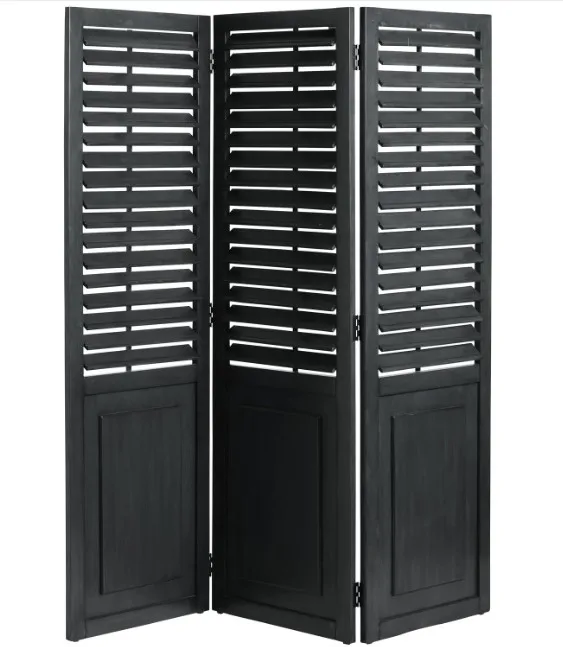 Online Luxury Interior Faux Wood Adjustable Horizontal Plantation Shutter Manual Electric Louvre Folding Wooden Shutter Door