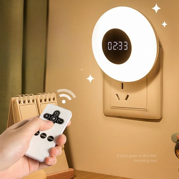 Remote Control Bedroom Baby Feeding Timed Socket Wall Plug Night Lights