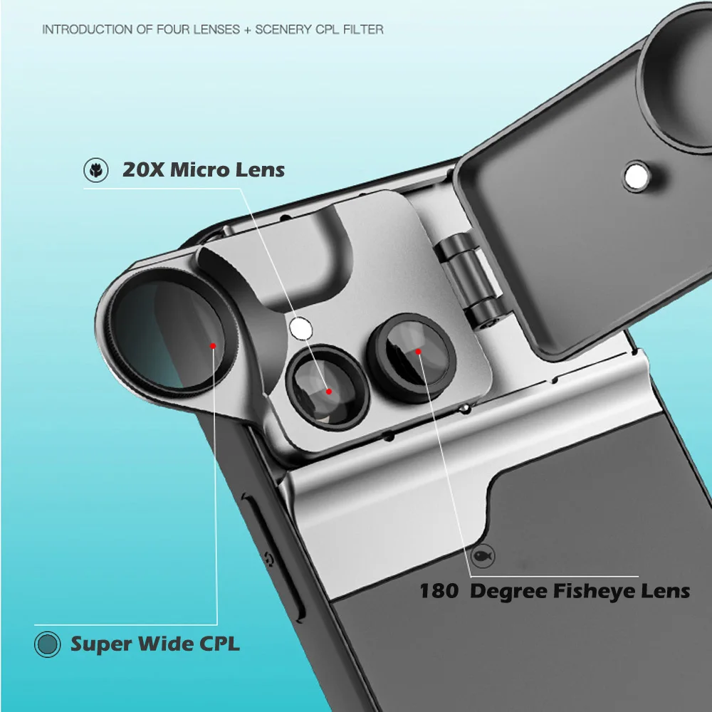 multi camera lens kit phone case| Alibaba.com