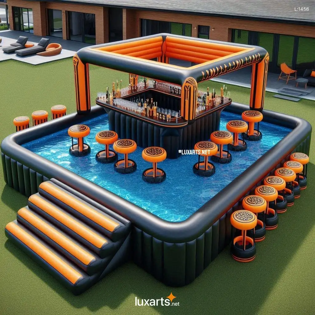 New Design Inflatable Pool bar Sofa Pool Inflatable bar Inflatable bar Pool with Roof