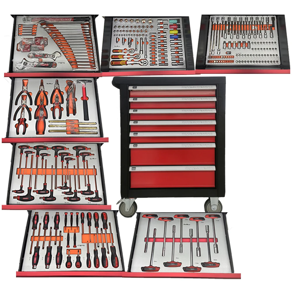 CE Certified JMST JS-RC34 7-Drawer Cold Rolled Steel Tool Cabinet