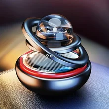 2024 New customizable car solar aromatherapy perfume Solar rotating car aromatherapy car air freshener