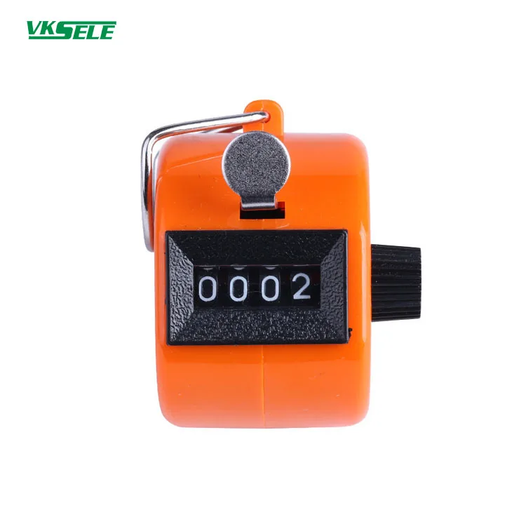 VKS-04 черный, красный, оранжевый, 8 цветов, ручной пластиковый счетчик