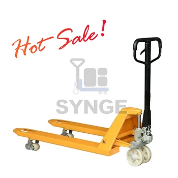 SYNGE 2000kg Hydraulic Hand Pallet Truck Pump Long Hand Jack with Nylon PU Wheel Good Price Manual Forklift