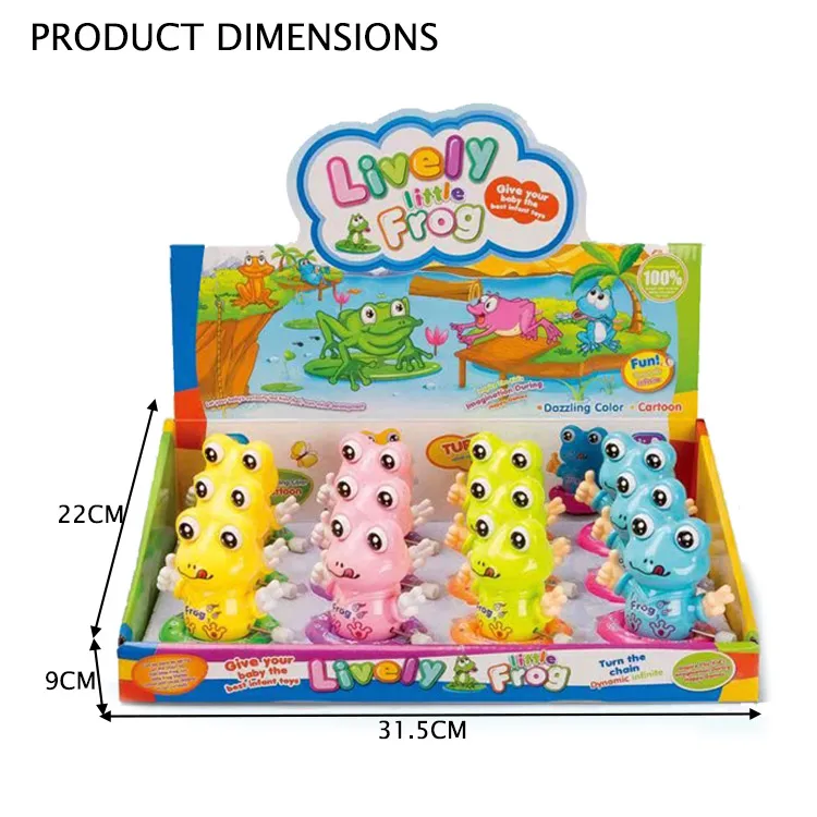 Милые Игры развивающие подарок на день рождения, пластиковые часы с изображением забавного героя мультфильма животная пластиковая заводные сумасшедшая лягушка игрушка