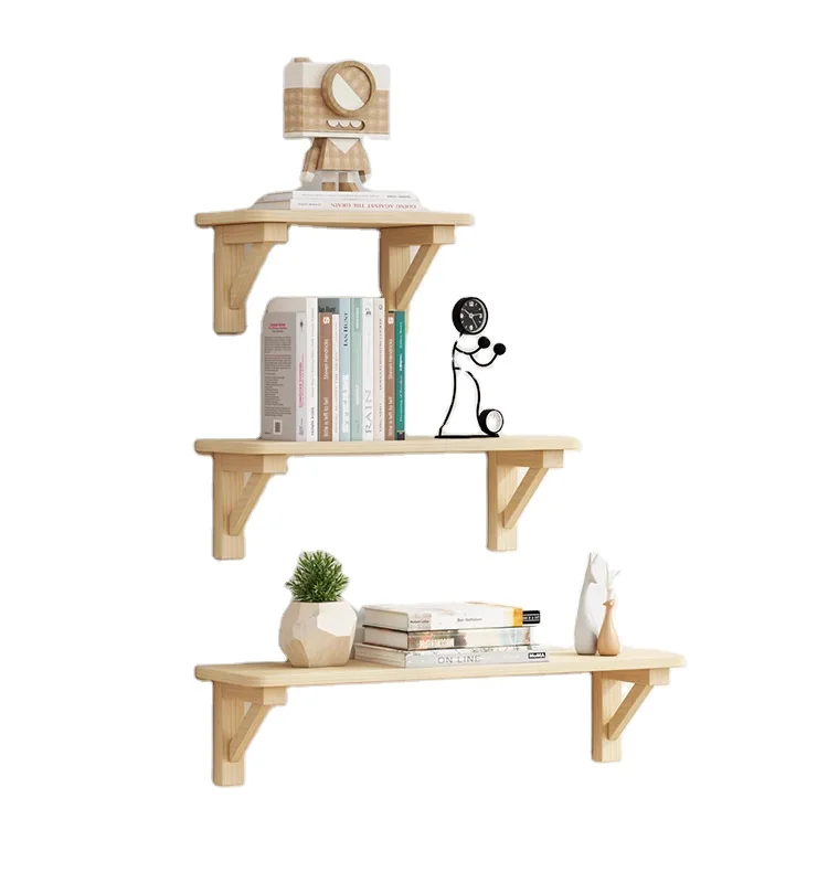 Solid wood oak triangle support organizer divider laminate bracket Wall ...