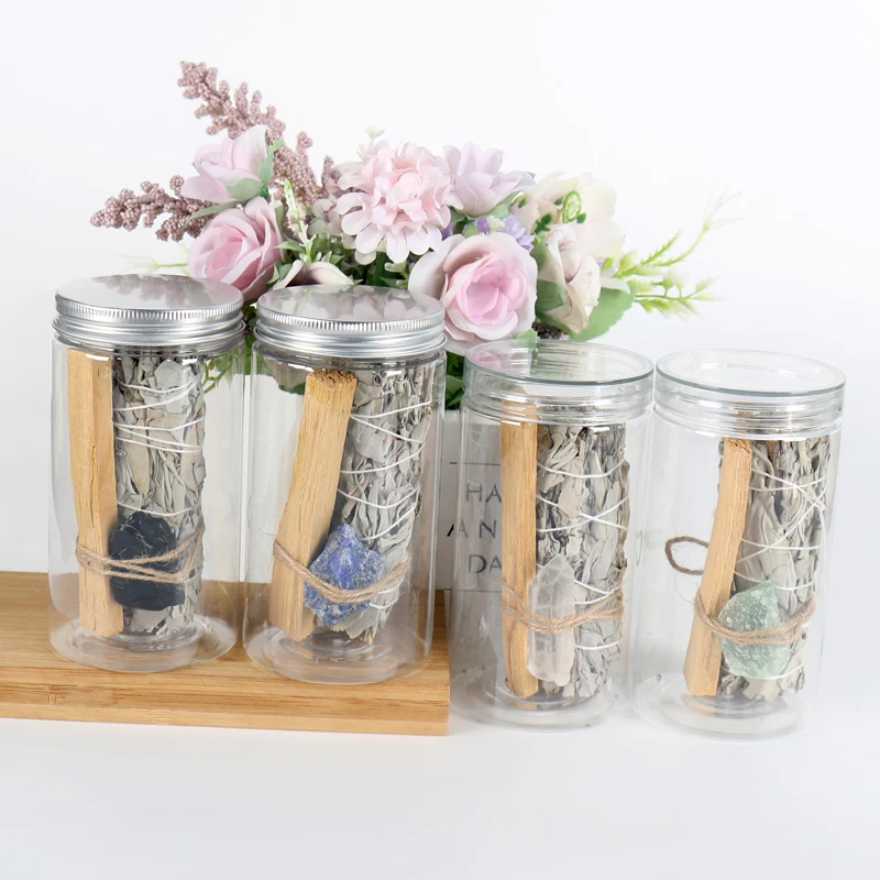 Wholesale Fengshui Crystal Selenite Palo Santo White Sage Smudge Kit ...