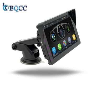 BQCC 7 " IPS screen portable car MP5 support wireless or wired carplay Android Auto BT 7 color light Mirrorlink car player B5311