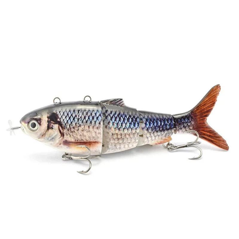 Robotic Fishing Lure USB Rechargeable Self Swimming Smart Lures Automatic  Electronic Fish Multi Joint Bait Handy