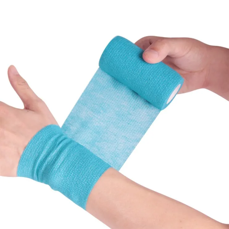 Custom Print Hospital Grade Sports Wound Support Self Adhesive Wrap Cohesive Elastic Bandage