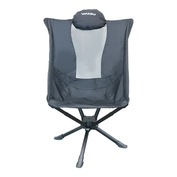 360° Spin Folding Chair Aluminum Alloy Camping Chair with Pillow