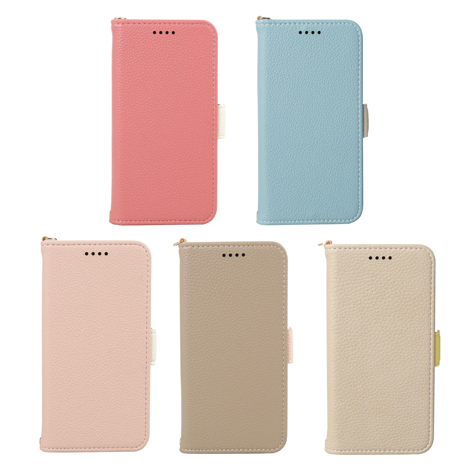 product laudtec litchi pattern card wallet shell business pu leather clamshell mobile phone case for  samsung galaxy s25 edge ultra plus-2