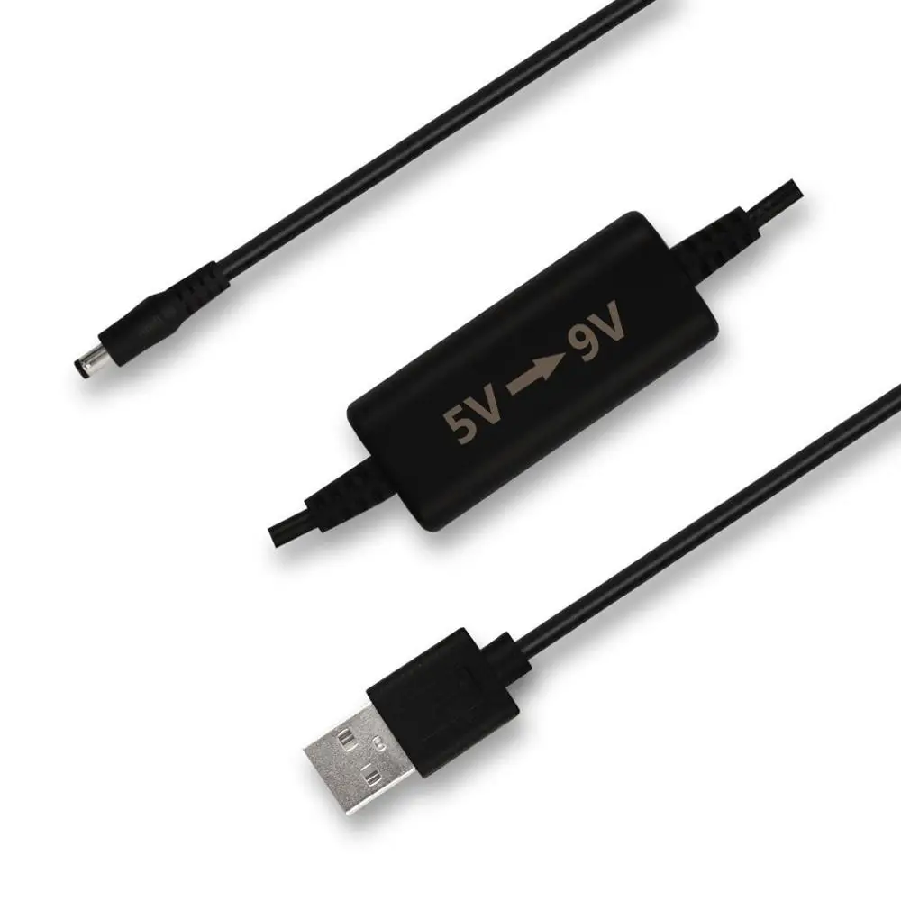 USB Cable 5v to 9v Converter Jack 5.5x2.1mm Power Supply Converter Step-up 