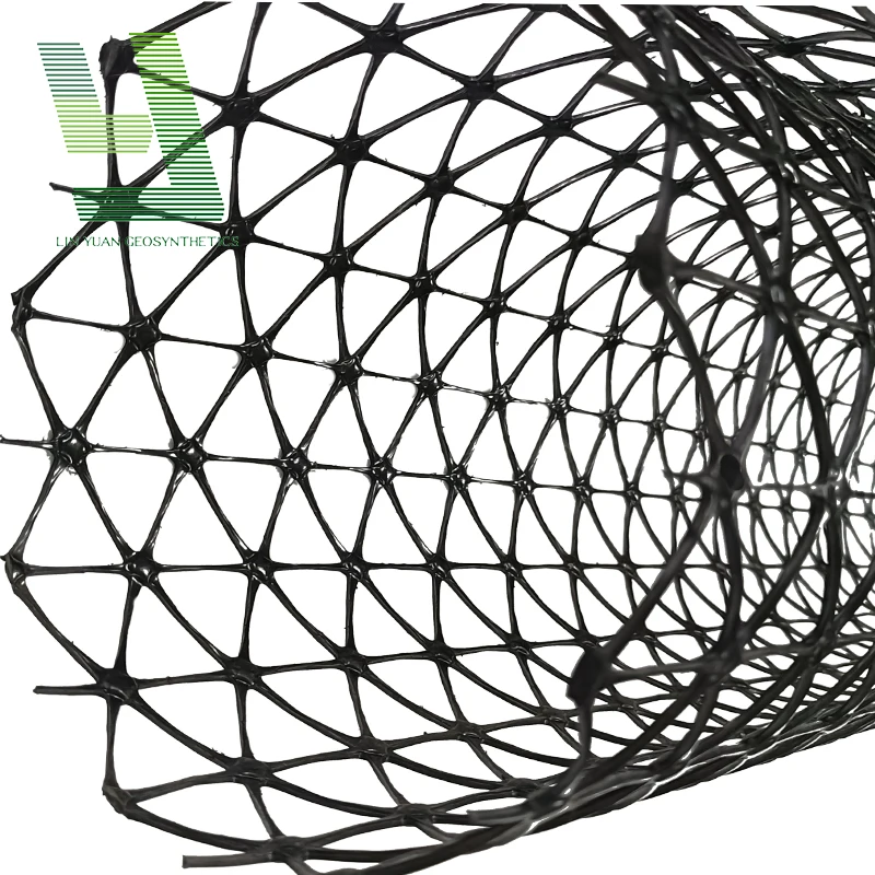 Triaxial Multidirectional Geogrid Black PP Plastic Geogrid for Base Soil Reinforcement Construction