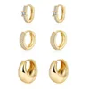 2 diamond thick earrings