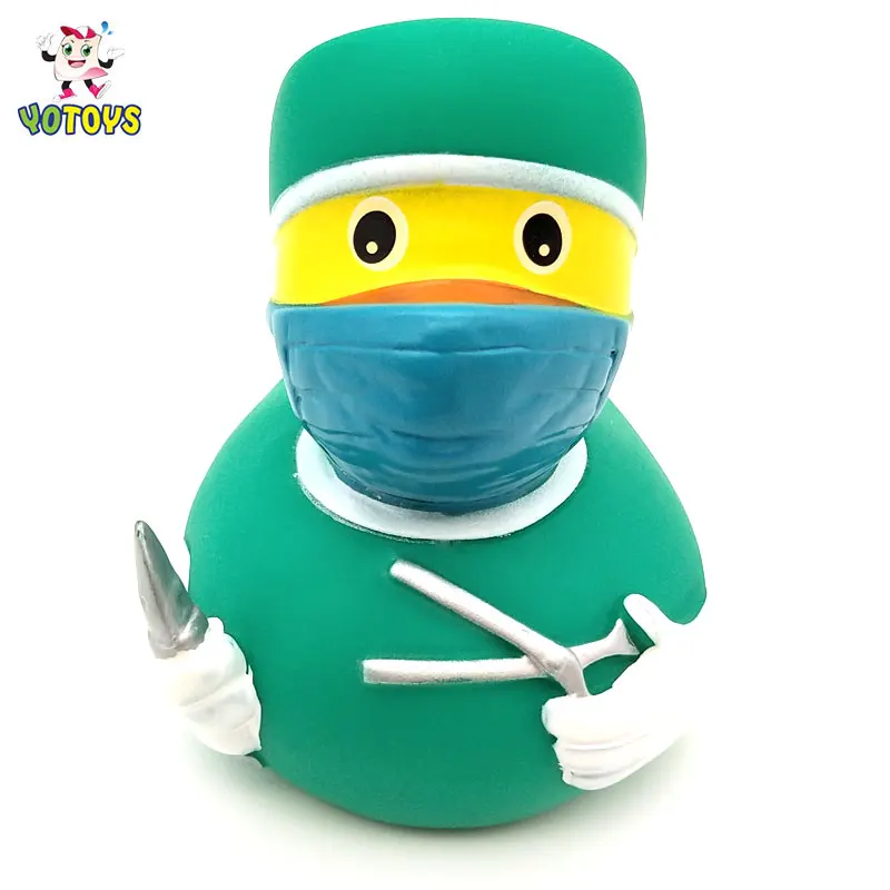 Игрушка, новинка, оптовая продажа, врач, медсестра, ПВХ пластиковая плавающая мини-резиновая детская утка для ванны, игрушки для ребенка
