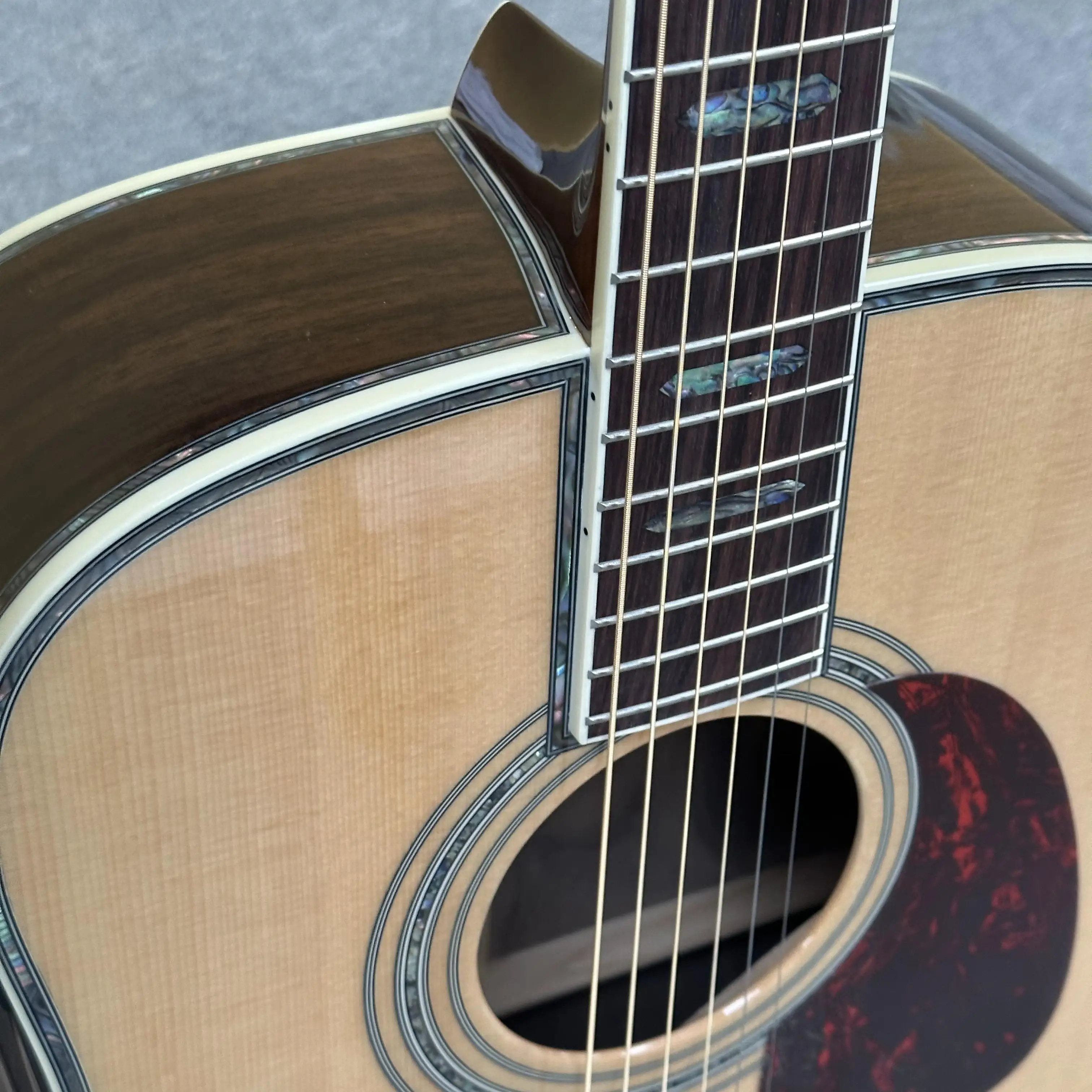 D45 M-Brand Wholesale 41-Inch Handmade Acoustic Guitar Glossy Finish 6 Steel Strings Maple Neck Custom Logo NO EQ