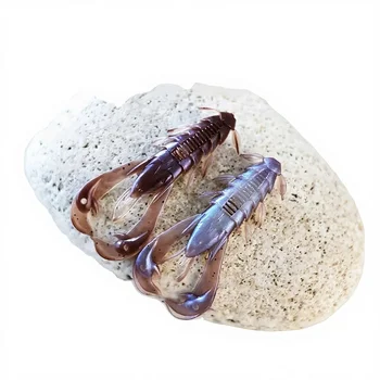 Luya Ned Floating Water Stream Shrimp Soft Worm Stainless Steel 8/16 Pcs Slow Sink Black Pit Mandarinfish Bass Reverse Fishing – Soft Lure – view 2