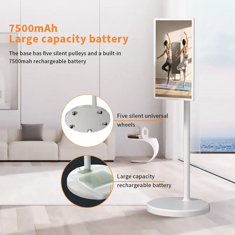 21.5 Inch New Technology Mobile Stands Tv on Wheels Hd Video Player ...