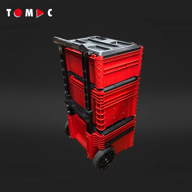 Stackable Tool Box System Rack System TOMAC 7 in 1 Heavy Duty Modular Stackable Tool Box System - Waterproof ...