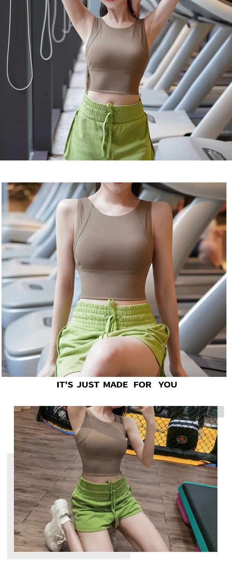 product 2024 wholesale sales women high neck yoga tank tops outdoor gym running high impact yoga sports bra active wear-57