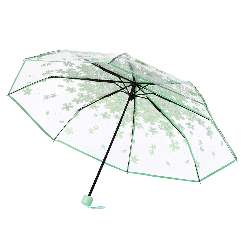 Paraguas del día de la UV de verano paraguas de la lluvia paraguas del día del sol paraguas anti-UV Accesorios Paraguas y accesorios para la lluvia paraguas de la flor de la acuarela Sakura 
