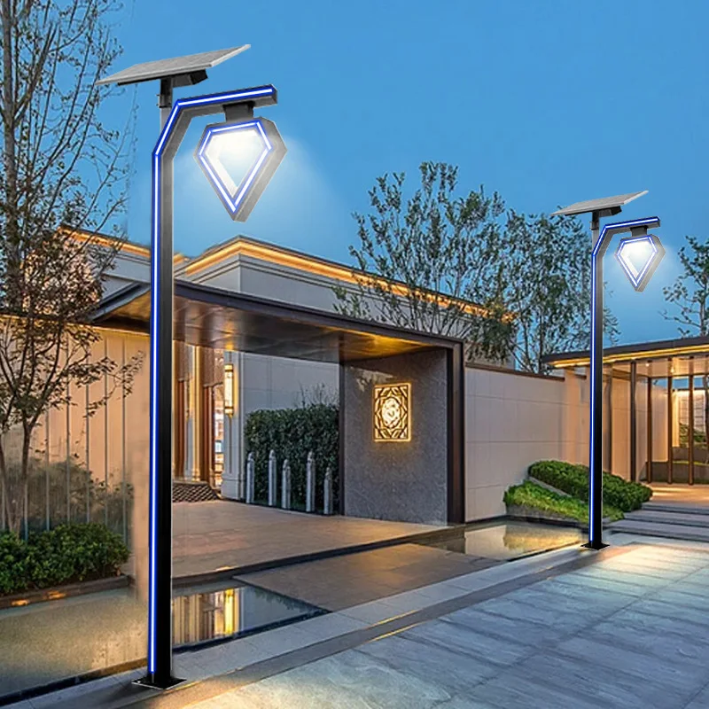 Moderne top LED-lampestolpe design havegadebelysning aluminiumsstolpe udendørs Ip65 vandtæt LED-lys