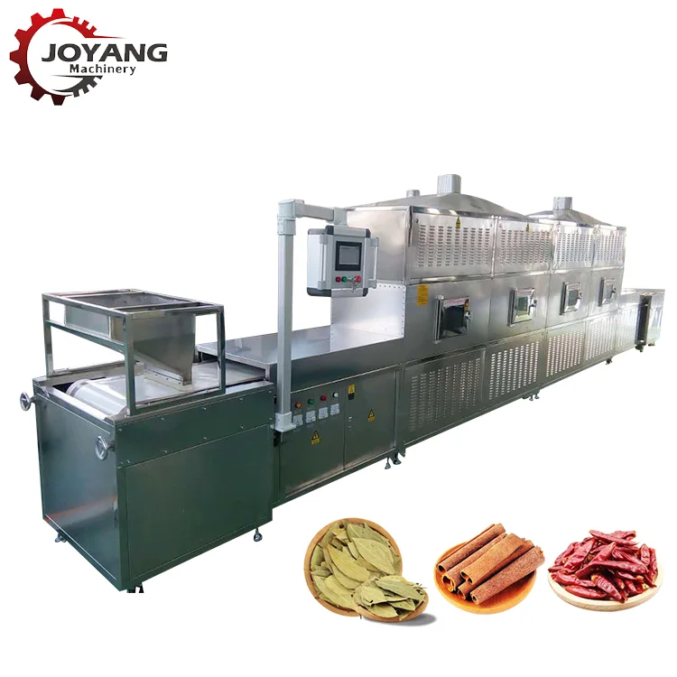 Горячая Распродажа 2021, туннель с управлением PLC, микроволновая стерилизационная машина для порошка Galangal