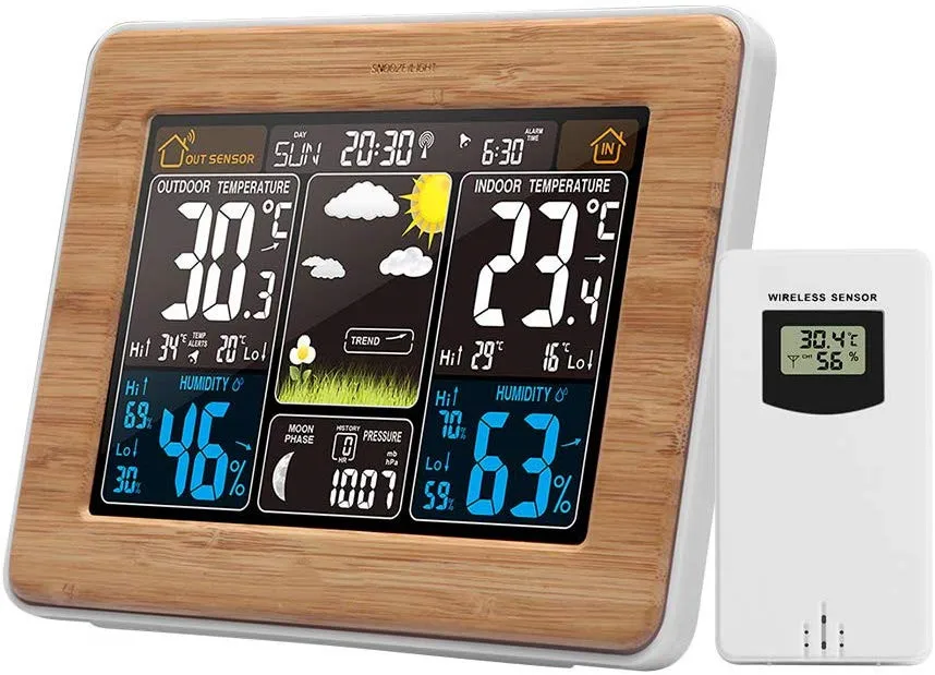 Wholesale 433MHZ Digital Indoor Outdoor Thermometer Hygrometer Wireless  Weather Station with Air Pressure Trend From m.