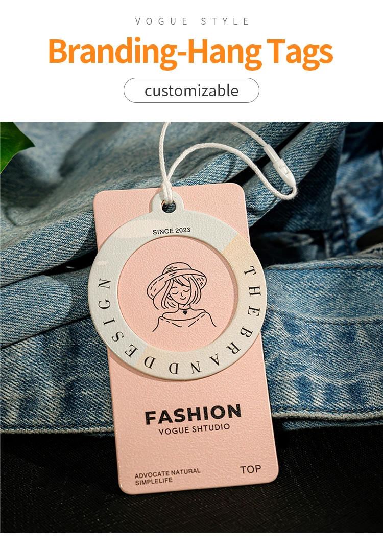 New Clothing Hang Tags Clothes Label Garment Design Round Hang Tags