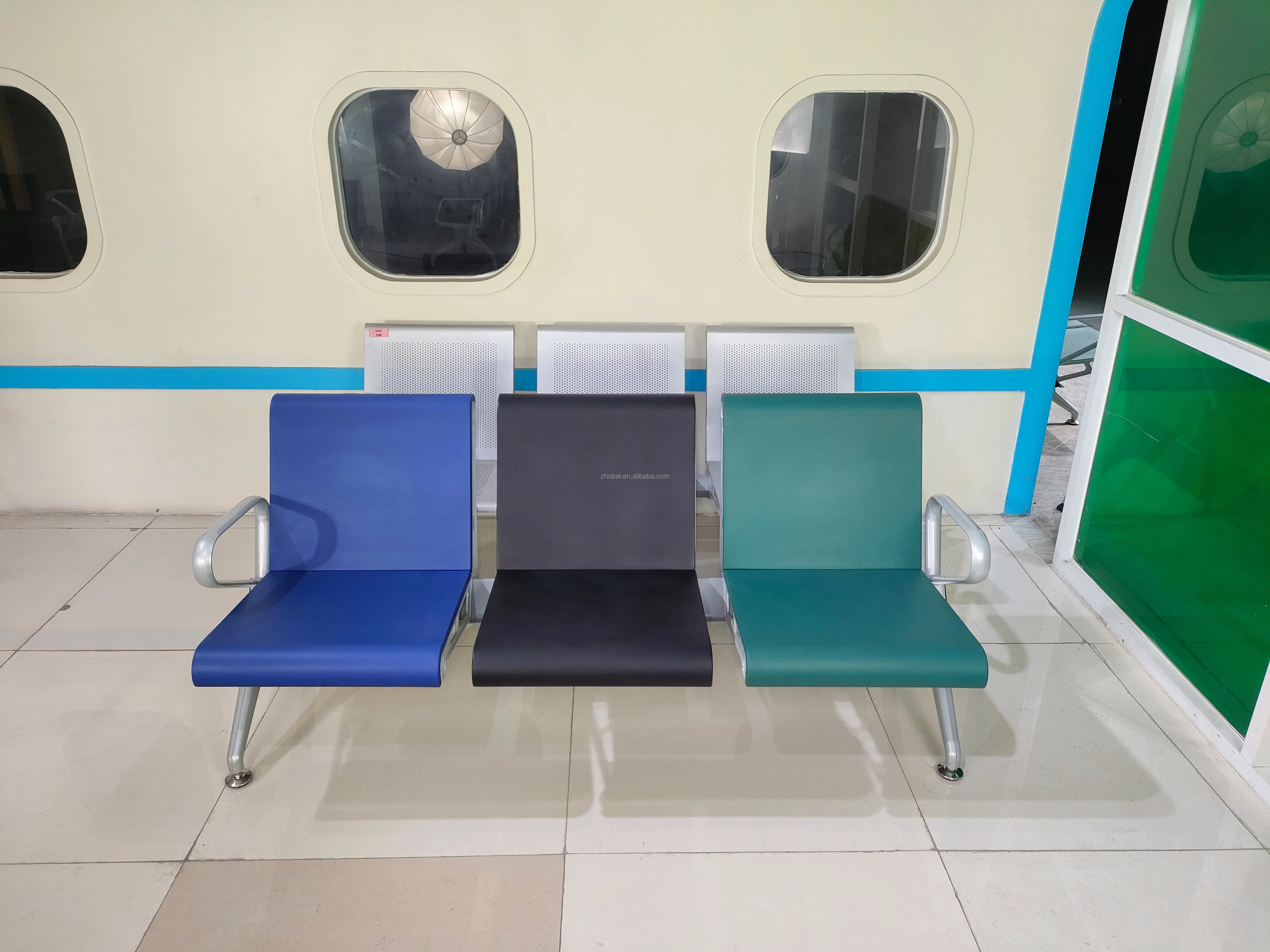 High Quality Customized 1 3 5-Seat PU Hospital Waiting Chairs Modern Design School Clinic Dental Office Eco-Friendly Durable 5