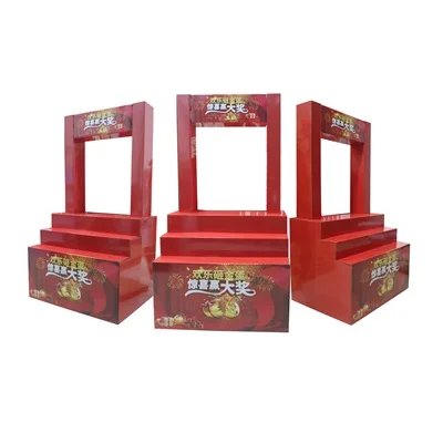 Креативный рекламный гофрированный всплывающий стол на заказ складной картонный мусорный ящик для конфет