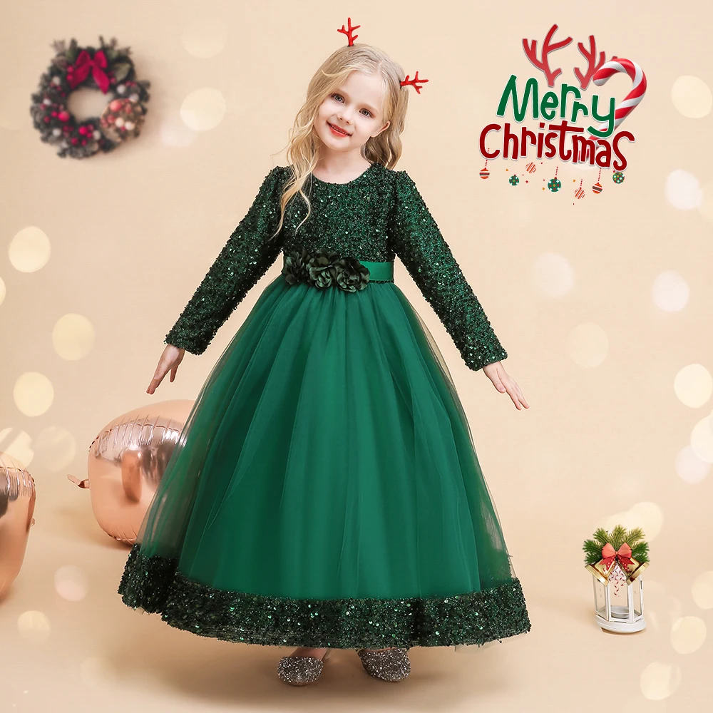 fancy little girl christmas dresses Girls Velvet Ruffle Long Sleeve Midi Xmas Pleated Outfit Red Snowflake 6 Years: Clothing, Shoes & Jewelry Please strictly follow the size chart to select the size FSMKTZ Baby Girls Christmas Dresses