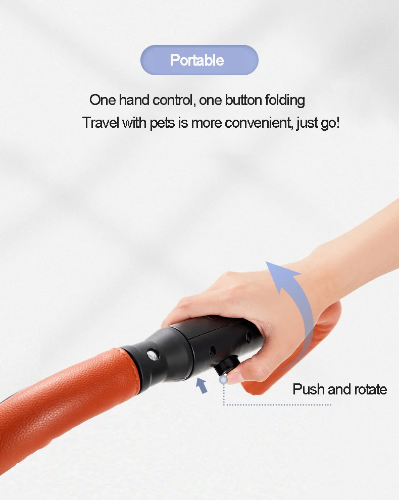 Double-layer Pet Stroller Pets Trolley Carrier Portable Foldable Four Wheeled Detachable Handbag For Dogs Cats