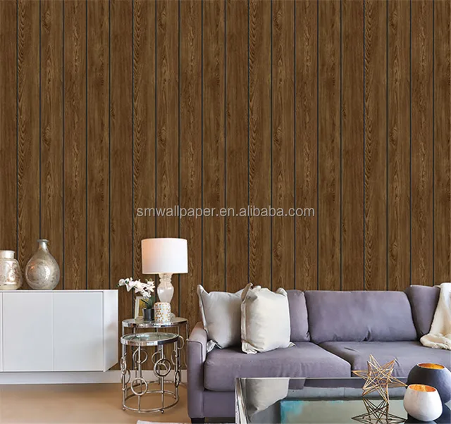 Wholesale 53cm wooden design wallpaper hot selling classic wood texture wallpapers