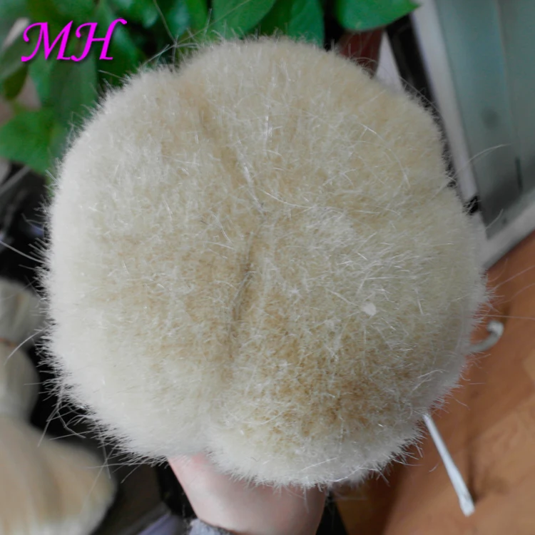 High Quality Washed  Natural  White Goat Hair Bulk for Making up Brush Set and  Hair Extension