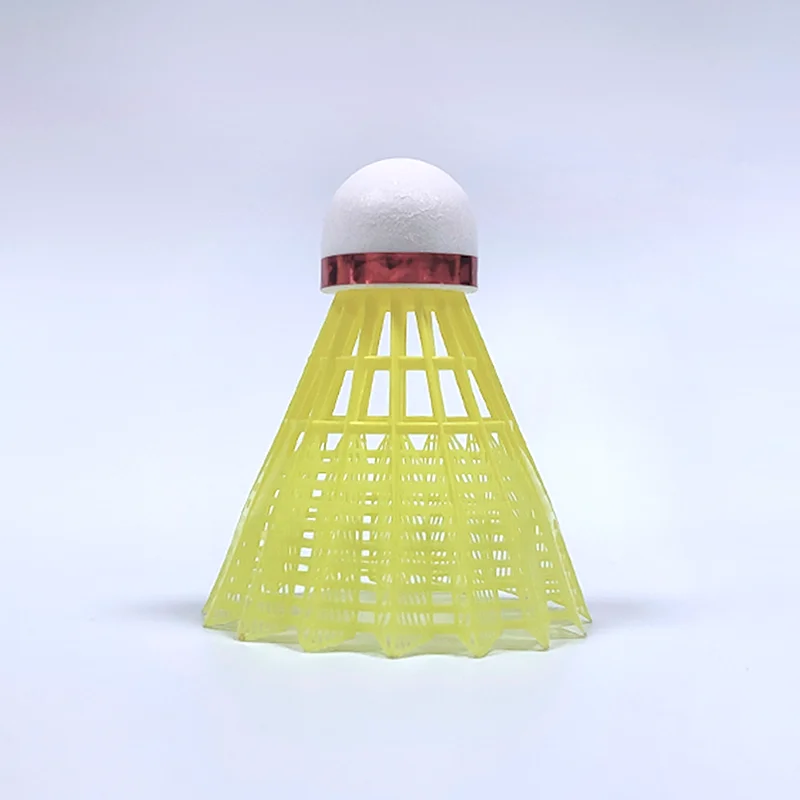 China Factory Durable Cheap Nylon Training Shuttlecock Yellow Nylon Leaf Nylon Badminton Shuttlecock Badminton supplier