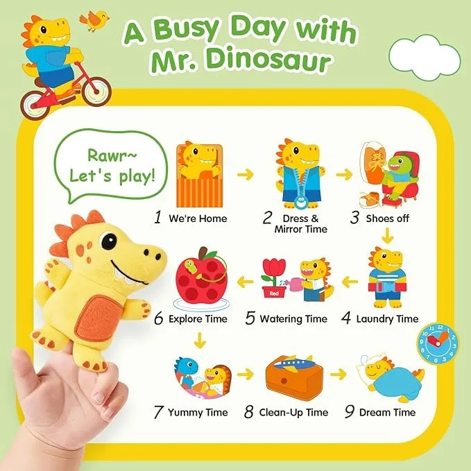 Busy Book for Toddlers Montessori Sensory Toys Soft Fabric Activity Book for Fine Motor Skills, Educational Learning Baby Toys