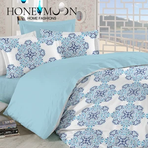 HONEYMOON Hot Sell 3D Fashion Printed Bed Set Bedding 3pcs Modern Soft Cotton Comforter Sets for All Season