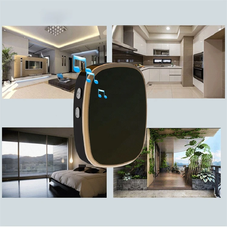 New Home Welcome Doorbell Intelligent Wireless Doorbell Waterproof 300M Remote EU AU UK US Plug smart Door Bell Chime