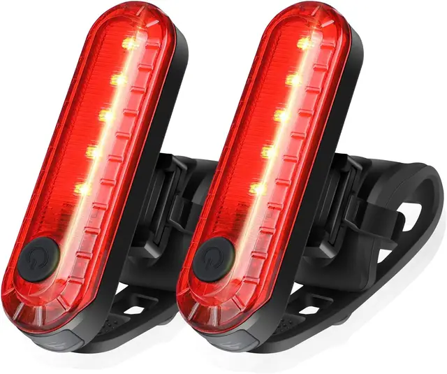 New Bicycle Tail Light USB Rechargeable COB Highlight Safety Warning Light Outdoor Riding Riding Accessories