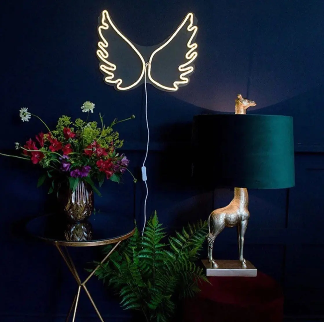 Multiple Style Angel Wings Sign Free Design Led Flex Light Letter Light Custom Led Neon Sign Angel Wing for Home Bar Party Gift