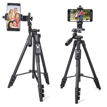 YUNTENG-5218 Camera Tripod Self-Portrait Monopod Remote Control Selfie Phone Clip product image