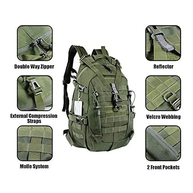 China Factory Wholesale Large Capacity Tactical Backpack 3 Day Assault Backpack Good Quality Travel Hiking Backpacks