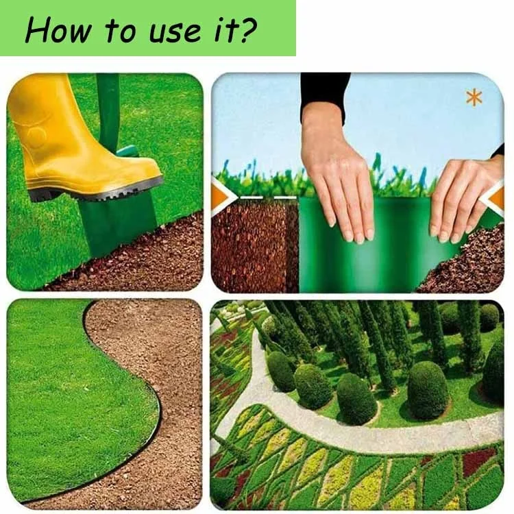 Lawn Edging Multiapplicati Border Roll Green Garden Fence Diy Outdoors Grass Border Barrier