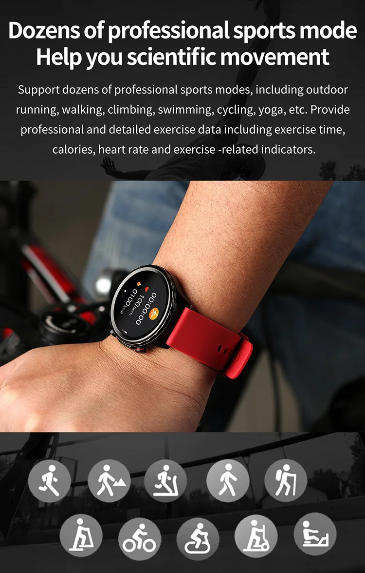Factory watch custom E410 1.39-inch 360*360 HD screen Intelligent ECG blood glucose meter health sport smart watch